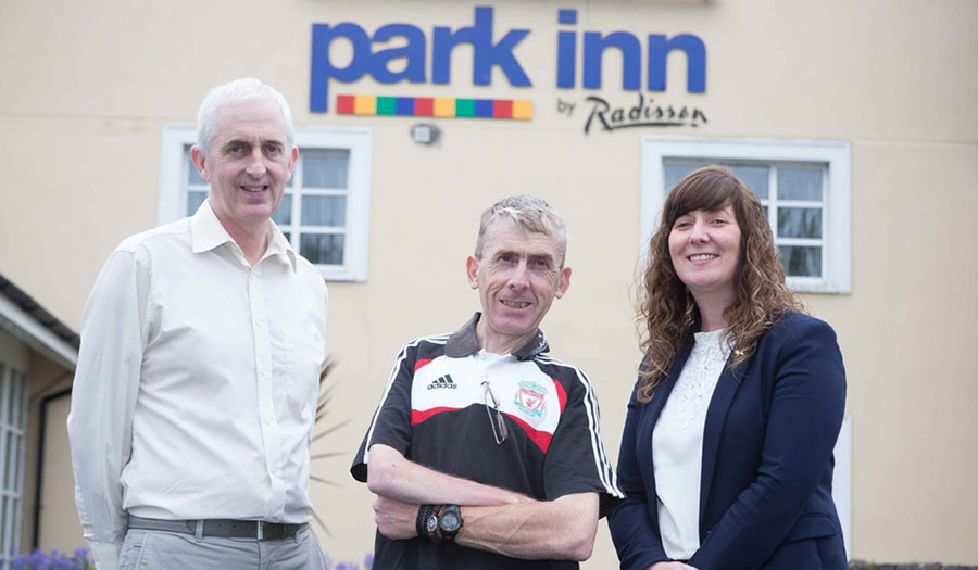 Employees outside Park Inn, Shannon Airport